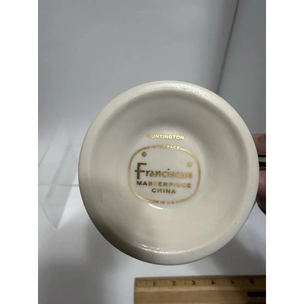 FRANCISCAN‎ HUNTINGTON CREAMER 8 OZ PLATINUM HANDLE & PLATINUM TRIM